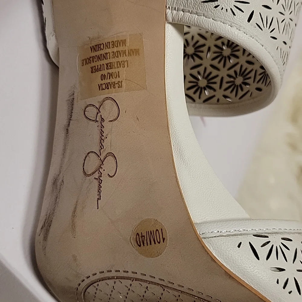 Jessica Simpson Barcia Heels, 10M, White - Picture 5 of 5